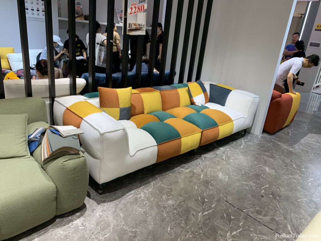 a luxury sofas manufacturer at the Foshan Furniture Exhibition