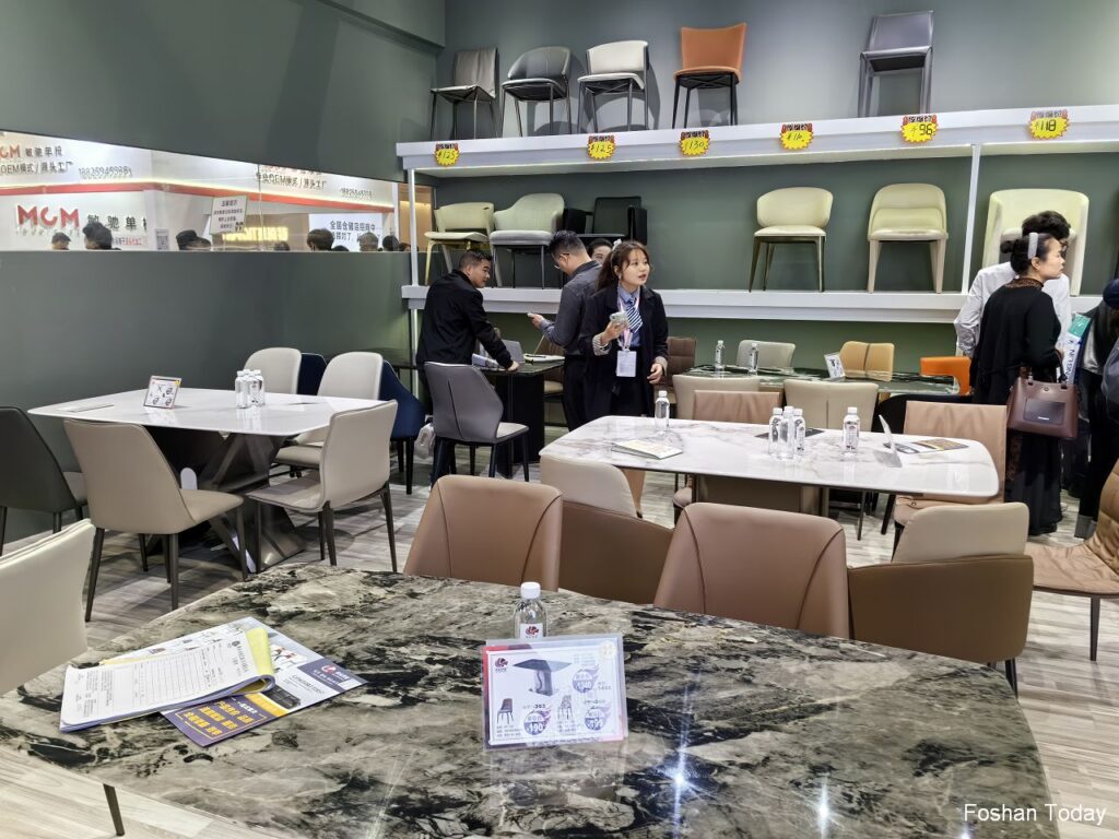 Dining table & chair showroom at Dongguan Furniture Fair 2024